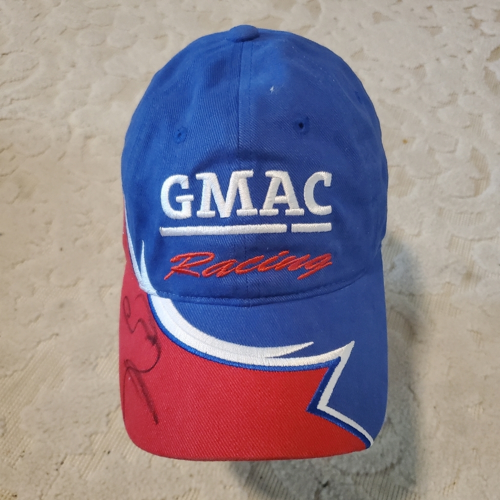 VINTAGE Nascar Hat Cap Strap Back Blue Red GMAC Racing Jeff Gordon Racing